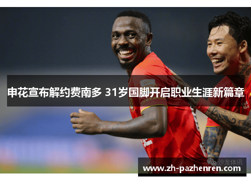 申花宣布解约费南多 31岁国脚开启职业生涯新篇章